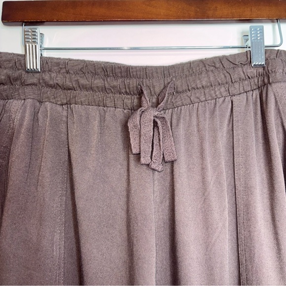 Splendid Brown Jogging Style Pants Women’s Large Elastic Drawstring Waist Pocket - Picture 5 of 8